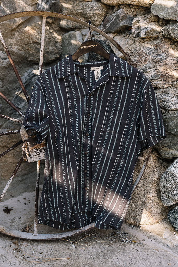 Hiroshi Kato The Wrench Gauze Dobby Stripe Shirt