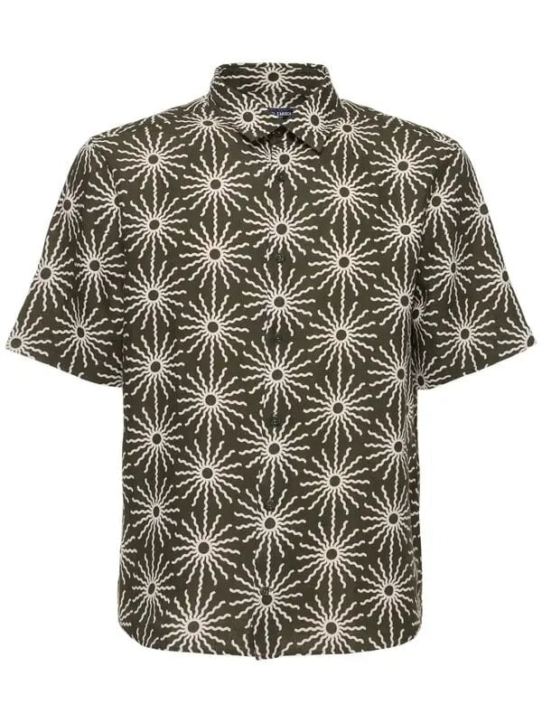 Frescobol Carioca Castro Linen Copa Printed S/L Shirt
