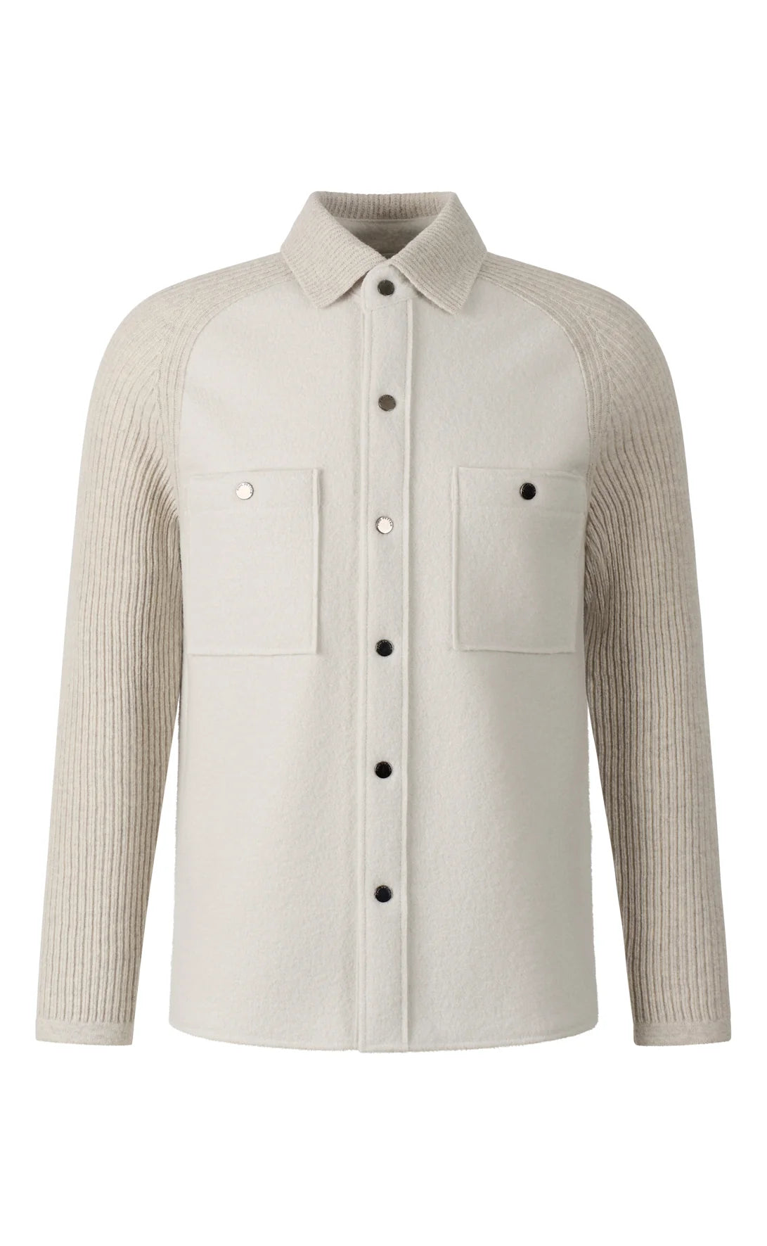 Phil Petter Ribbed Sleeve Wool Overshirt