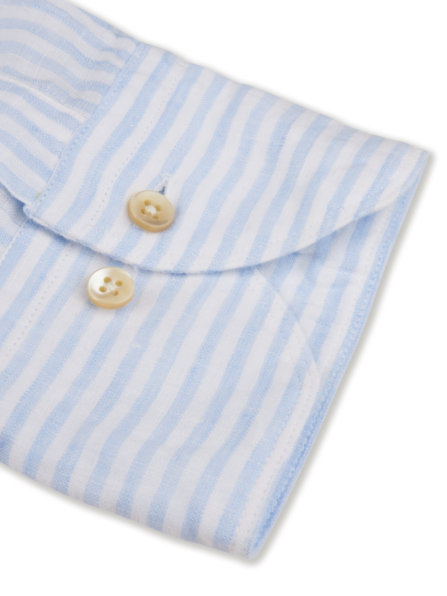 Stenstroms Blue Striped Linen Shirt