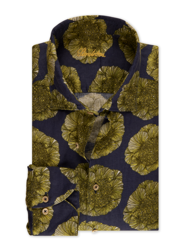 Stenstroms Blue Floral Linen Shirt