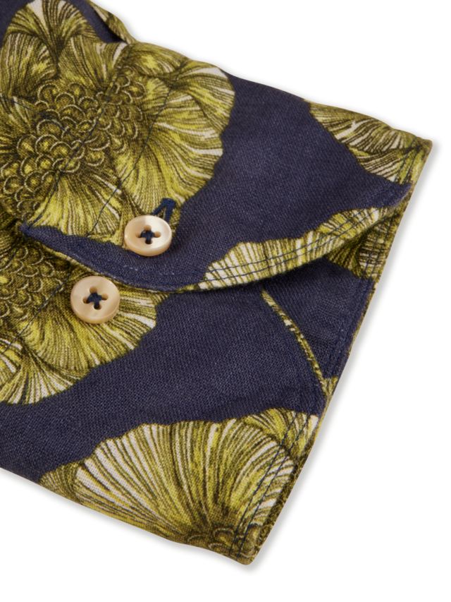 Stenstroms Blue Floral Linen Shirt