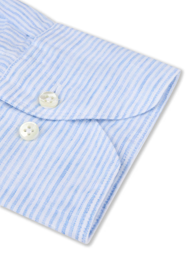 Stenstroms Slim Linen Striped Shirt
