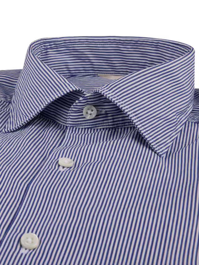 Stenstroms Slimline Cotton Poplin Stripe Shirt