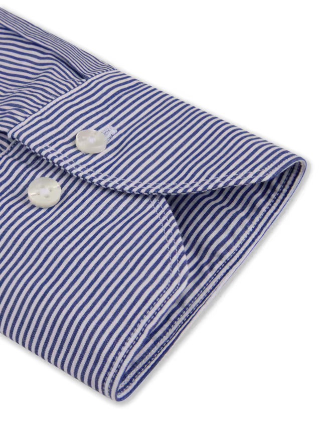 Stenstroms Slimline Cotton Poplin Stripe Shirt