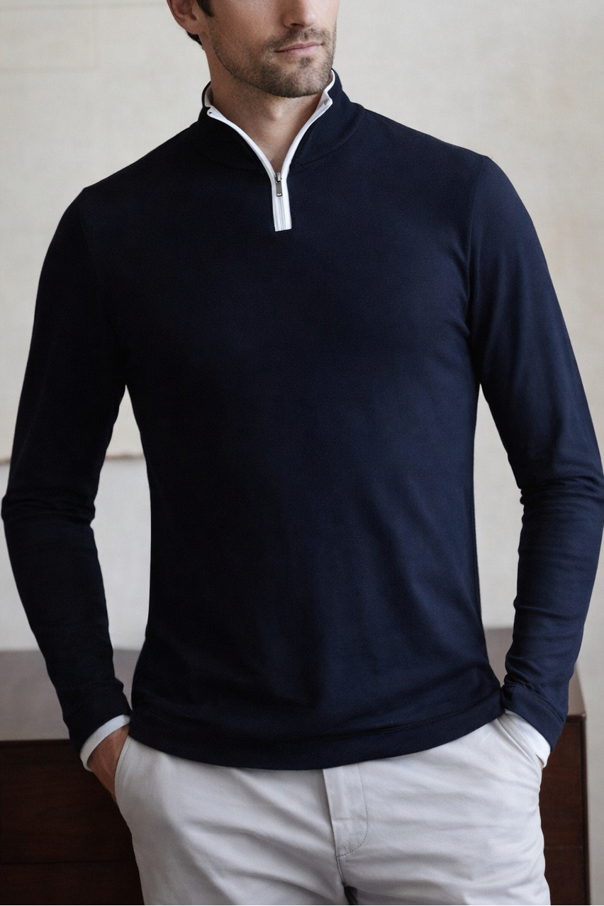 Autumn Cashmere 1\4 Zip W. Tipping
