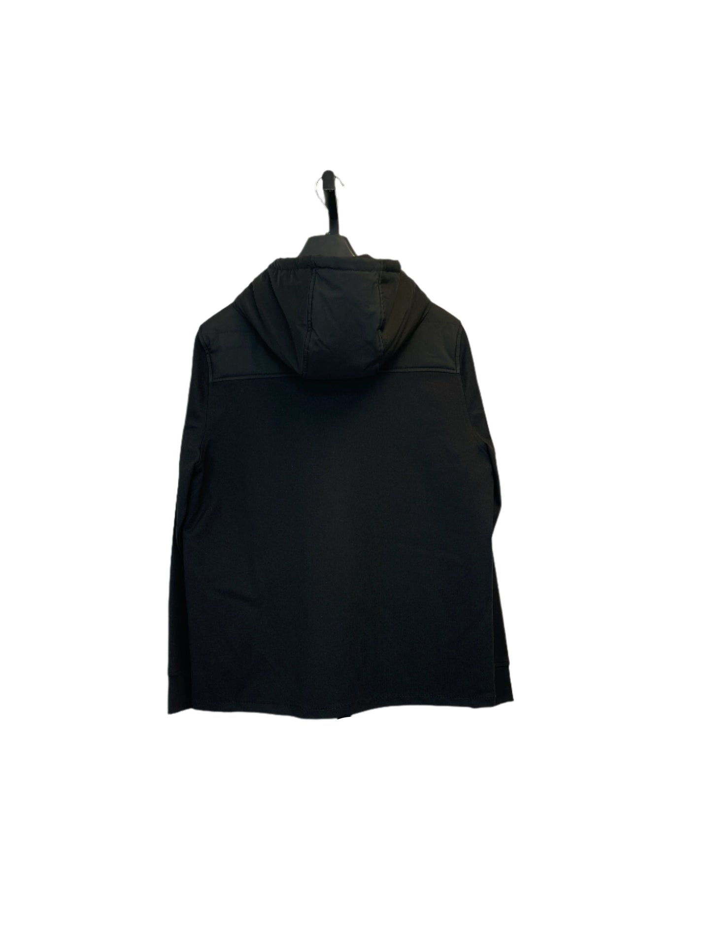 Patrick Assaraf Quilted Zip Up Mix Media Hoodie