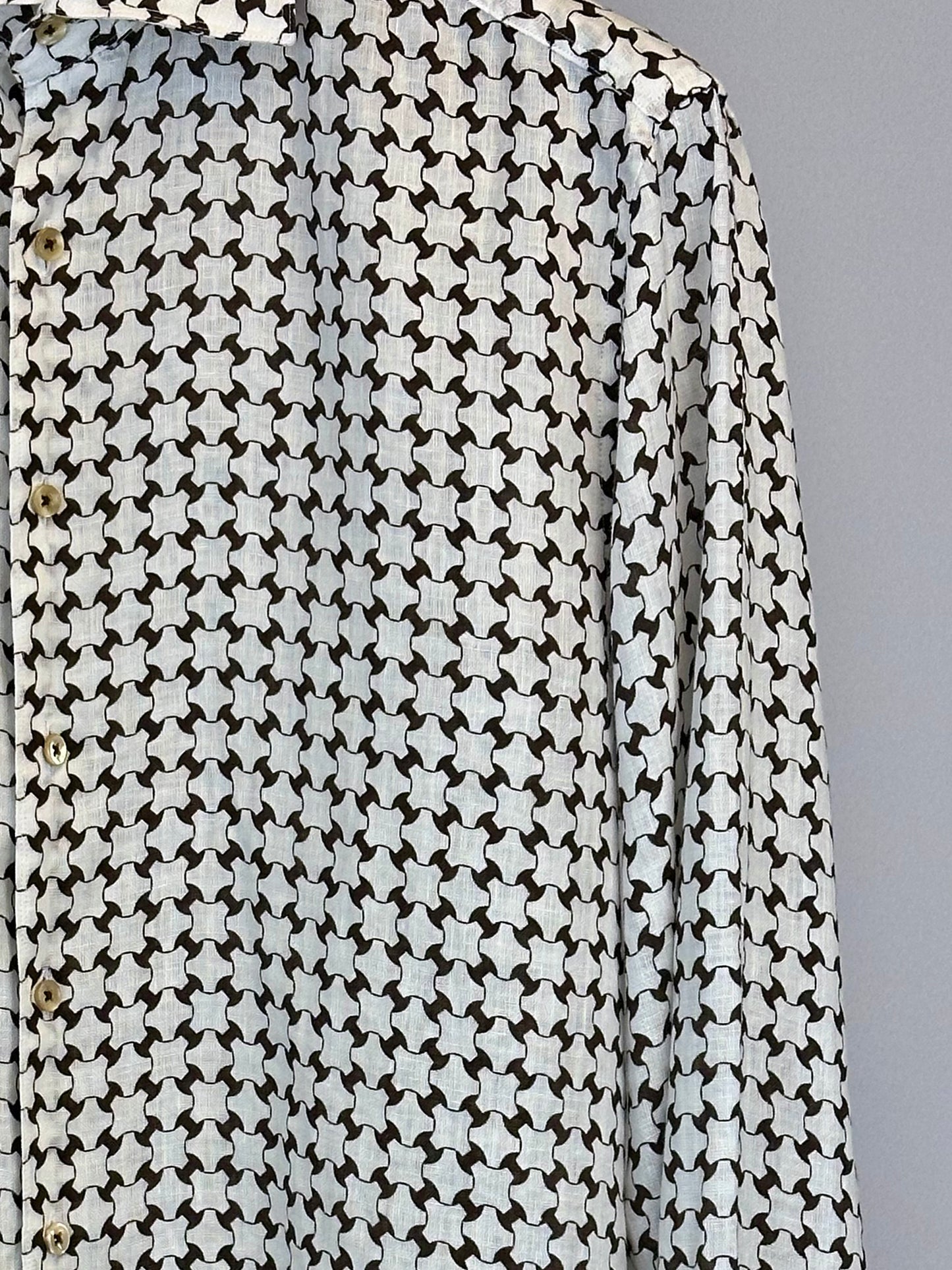 Stenstroms Pattern Linen Shirt