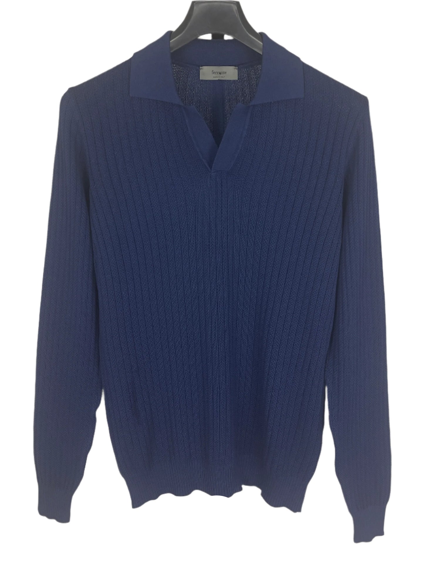 Ferrante Johnny Collar Long Sleeve Top