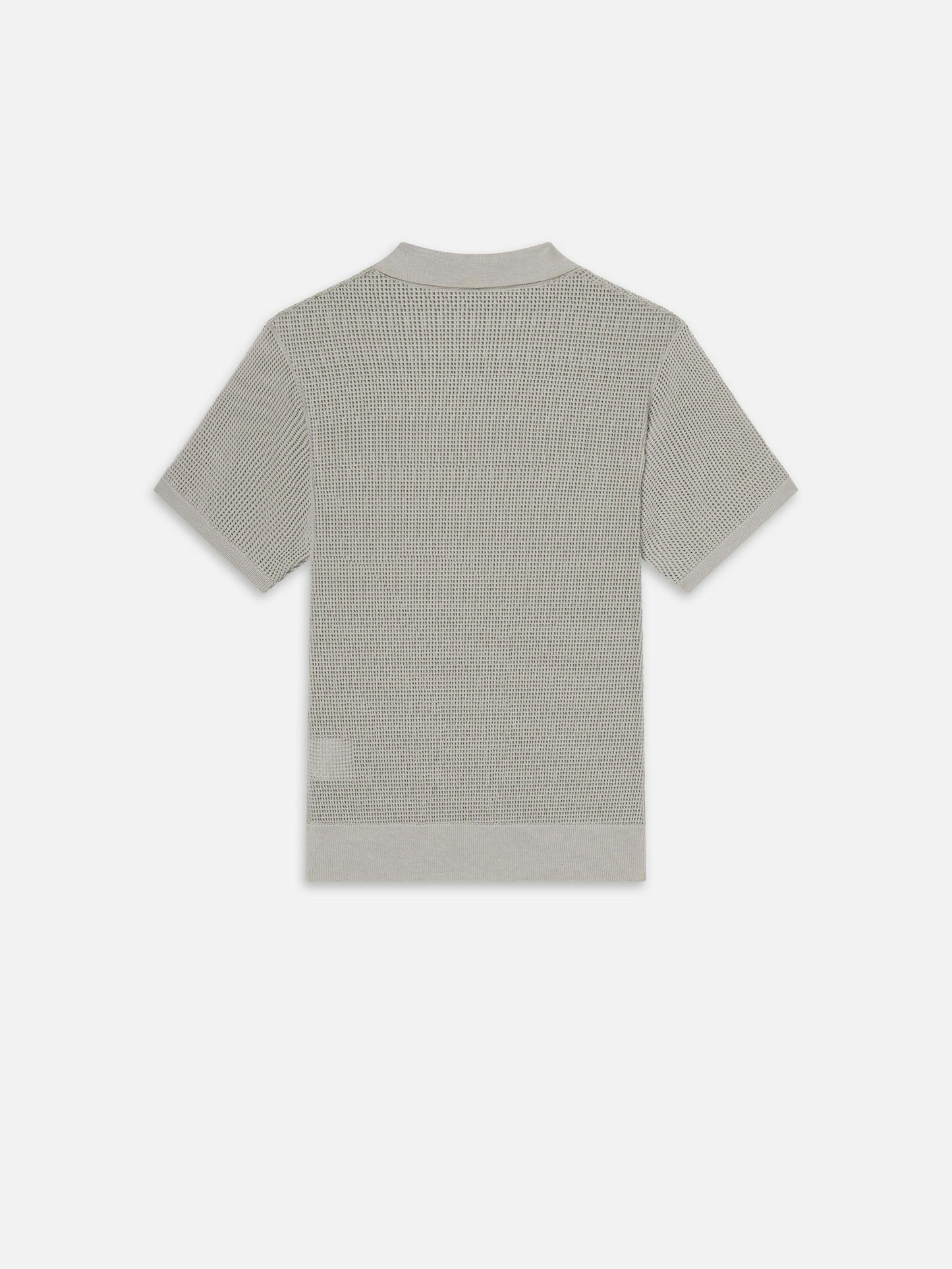 FRAME Open Weave Polo Sweater