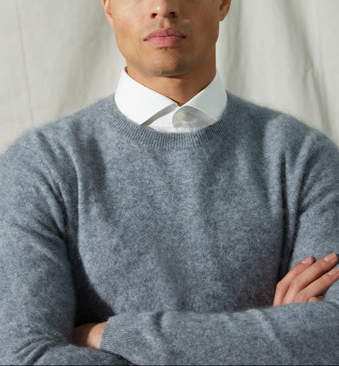 Autumn Cashmere Brushed Cashmere Crew Neck Sweater