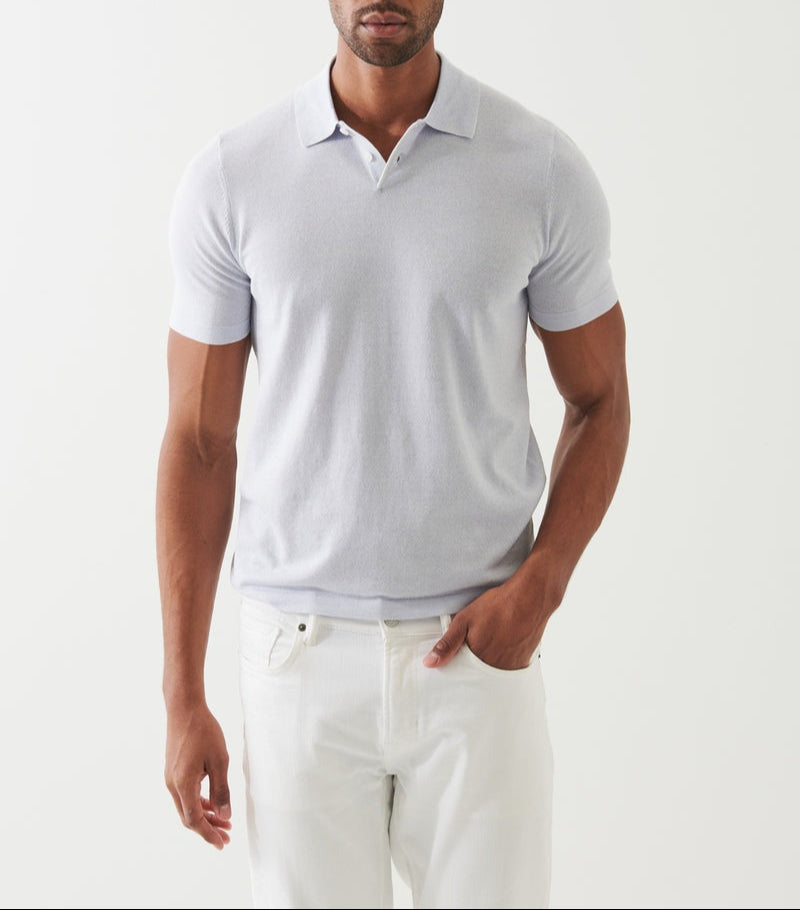 Patrick Assaraf SS Cot Cupro 14GG Tipped Polo
