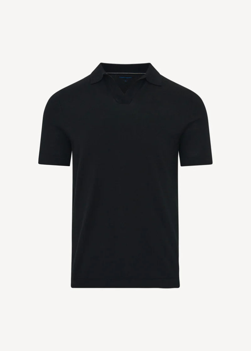 Patrick Assaraf Cotton Open Polo Shirt