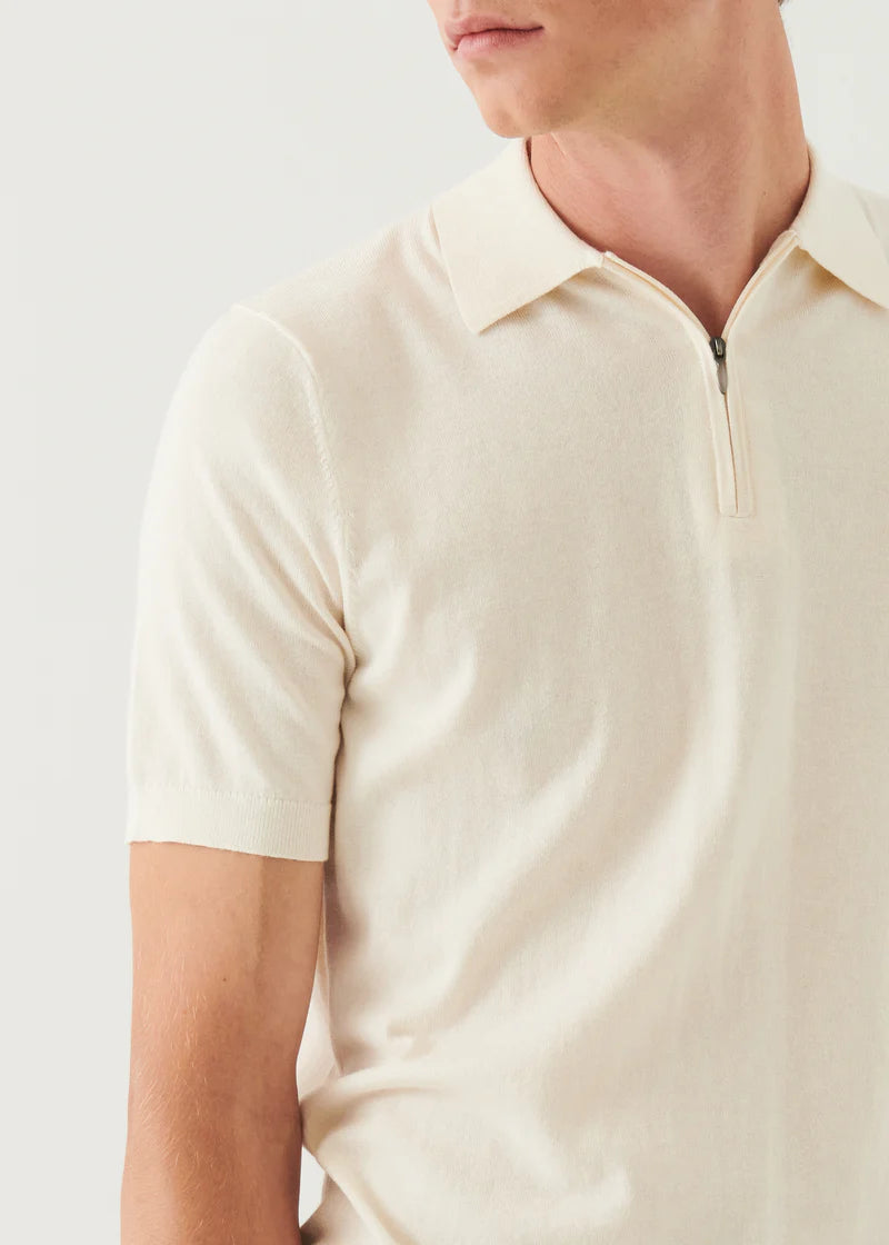 Patrick Assaraf S/S 1/4 Zip Polo Sweater