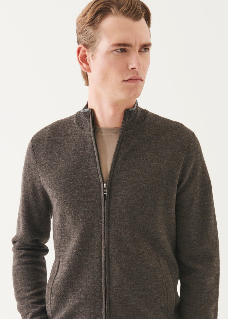Patrick Assaraf 14GG D. Face Full Zip Mock