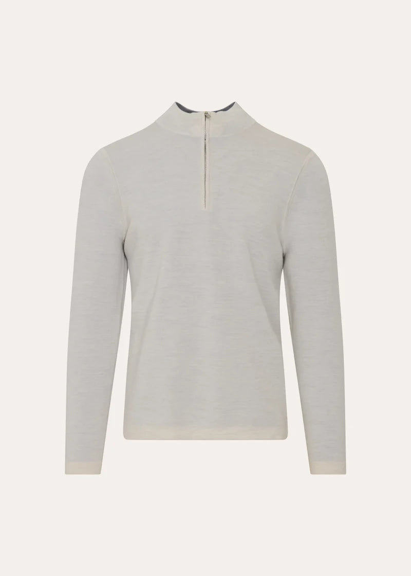 Patrick Assaraf Double Face 1\4 Zip Mock Sweater