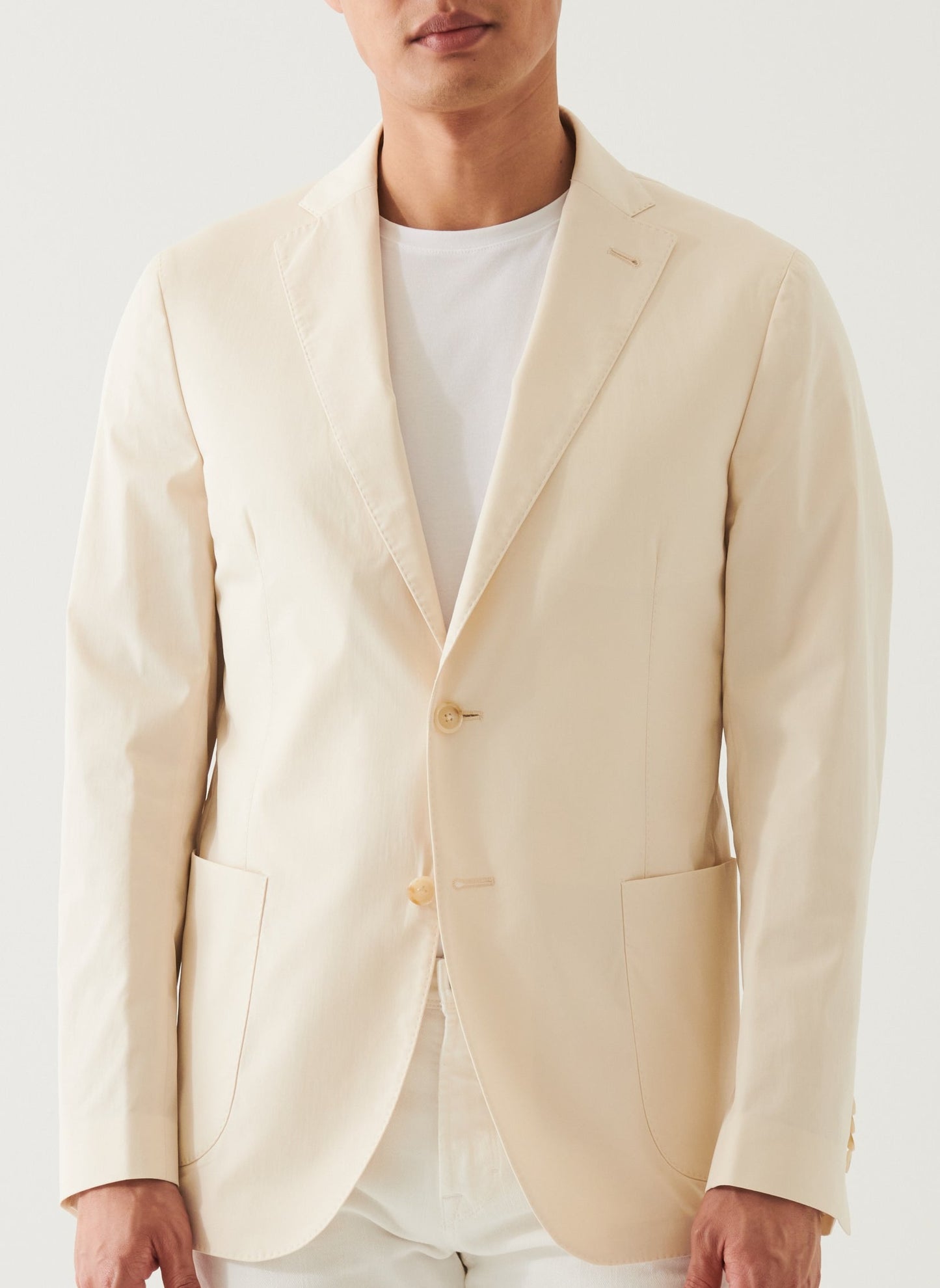 Patrick Assaraf Cotton Stretch 2 Button Blazer