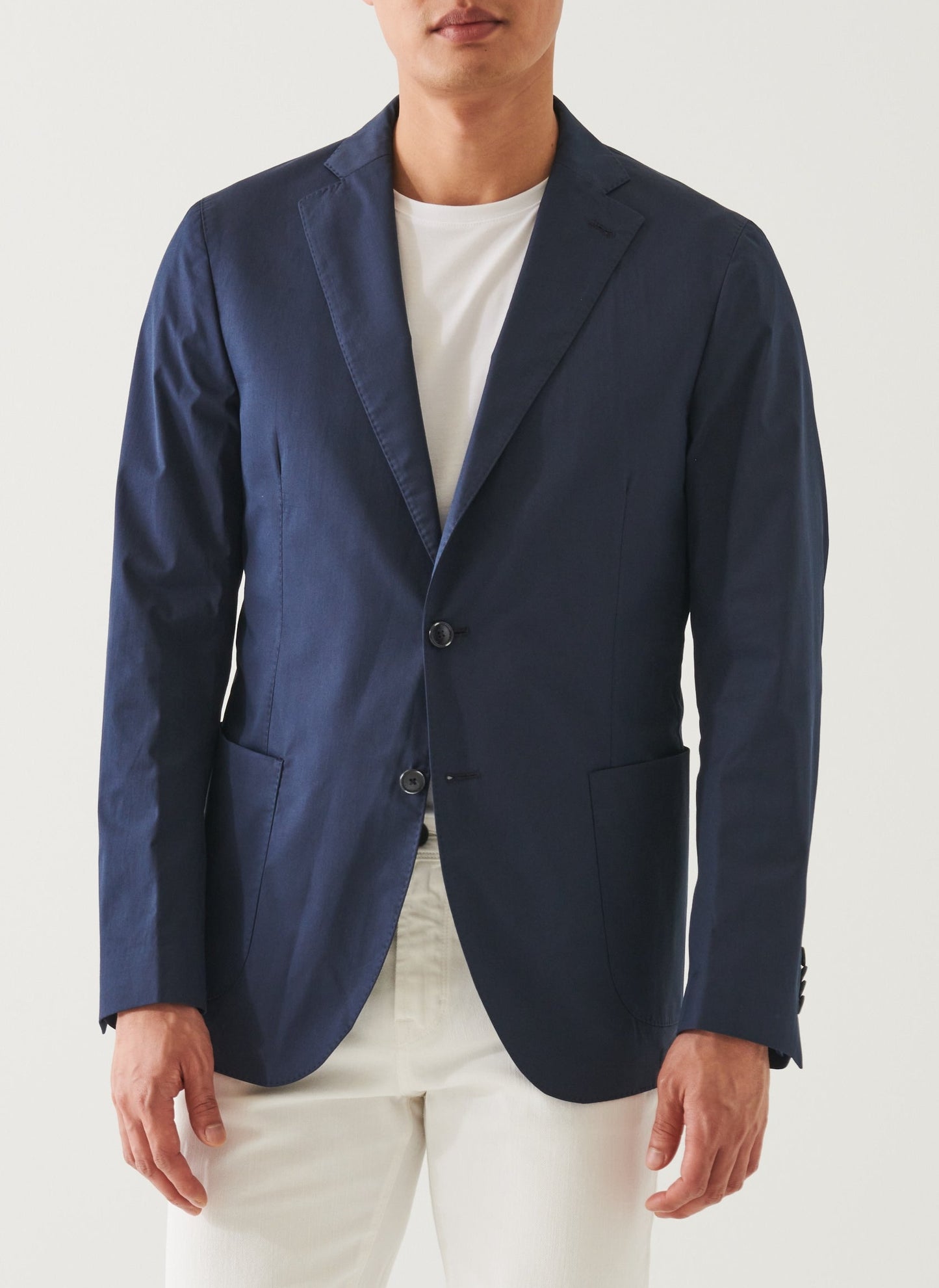 Patrick Assaraf Cotton Stretch 2 Button Blazer