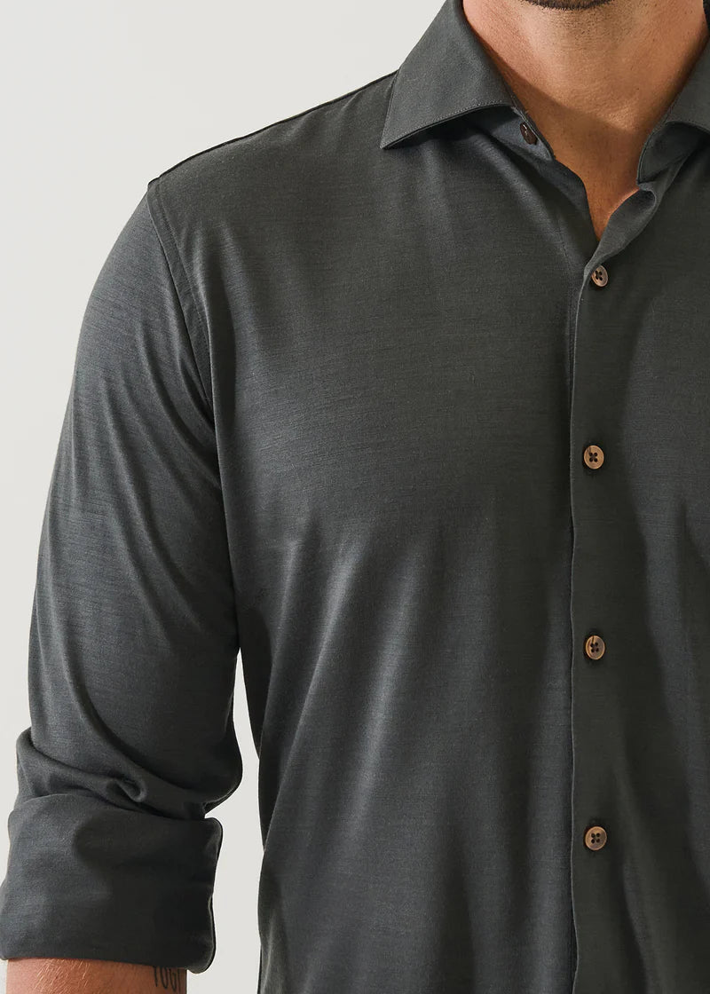 Patrick Assaraf L/S Wool Solid Shirt