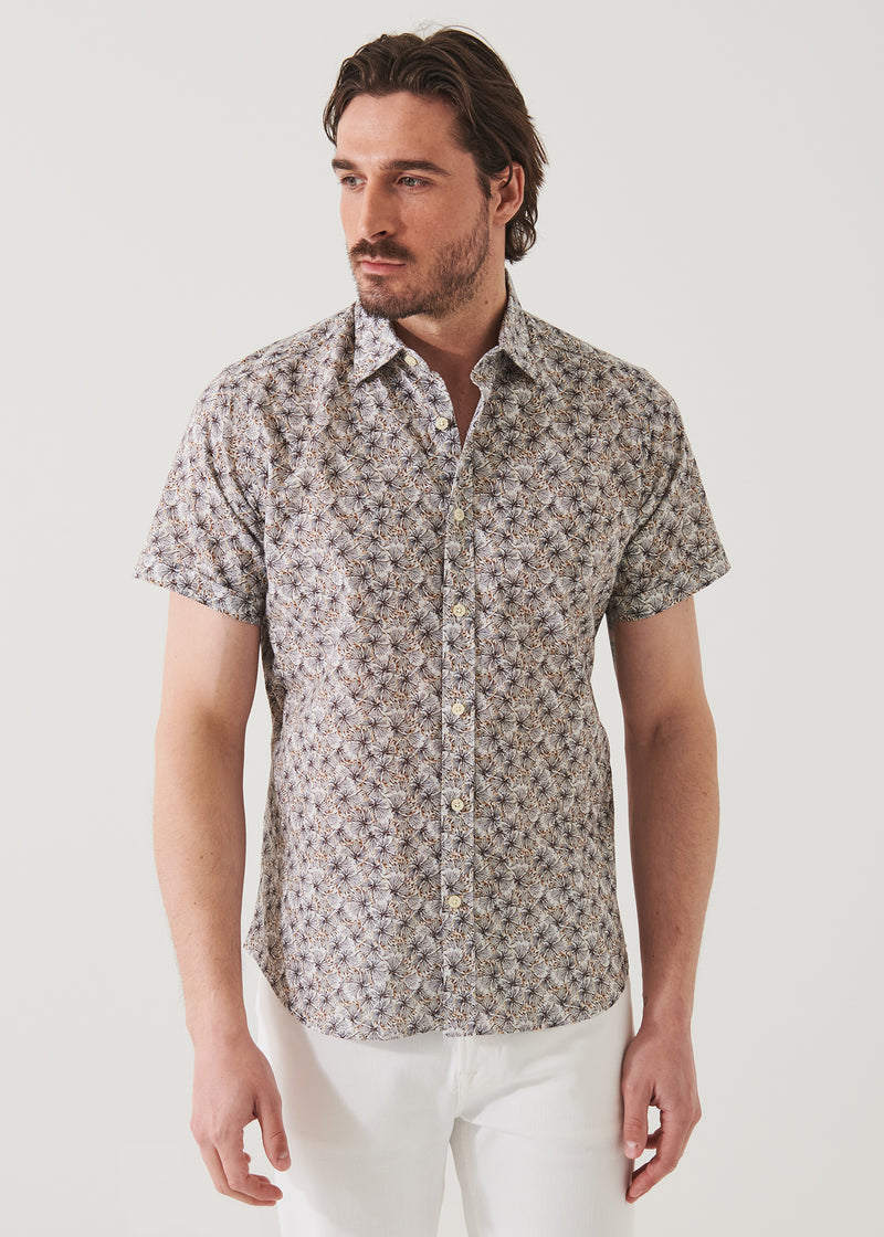 Patrick Assaraf Feather Print Shirt