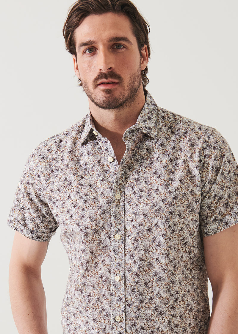 Patrick Assaraf Feather Print Shirt