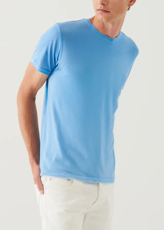 Patrick Assaraf S/S Spray Wash Crew Neck Tee