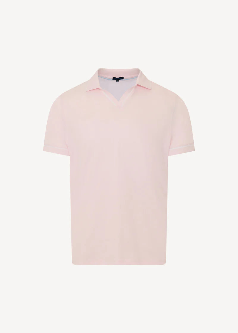 Patrick Assaraf Cotton Tipped Johnny Collar Shirt