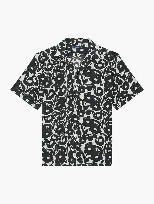 Frescobol Carioca Roberto Perennial Print Linen Shirt