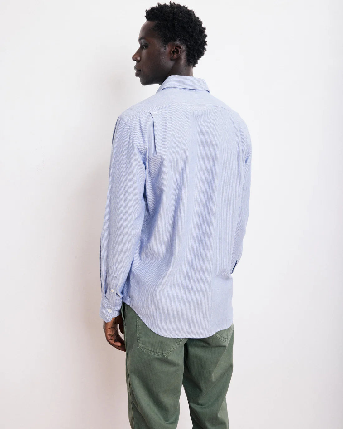 Hartford Paul Cotton Flannel Pinstripe Shirt