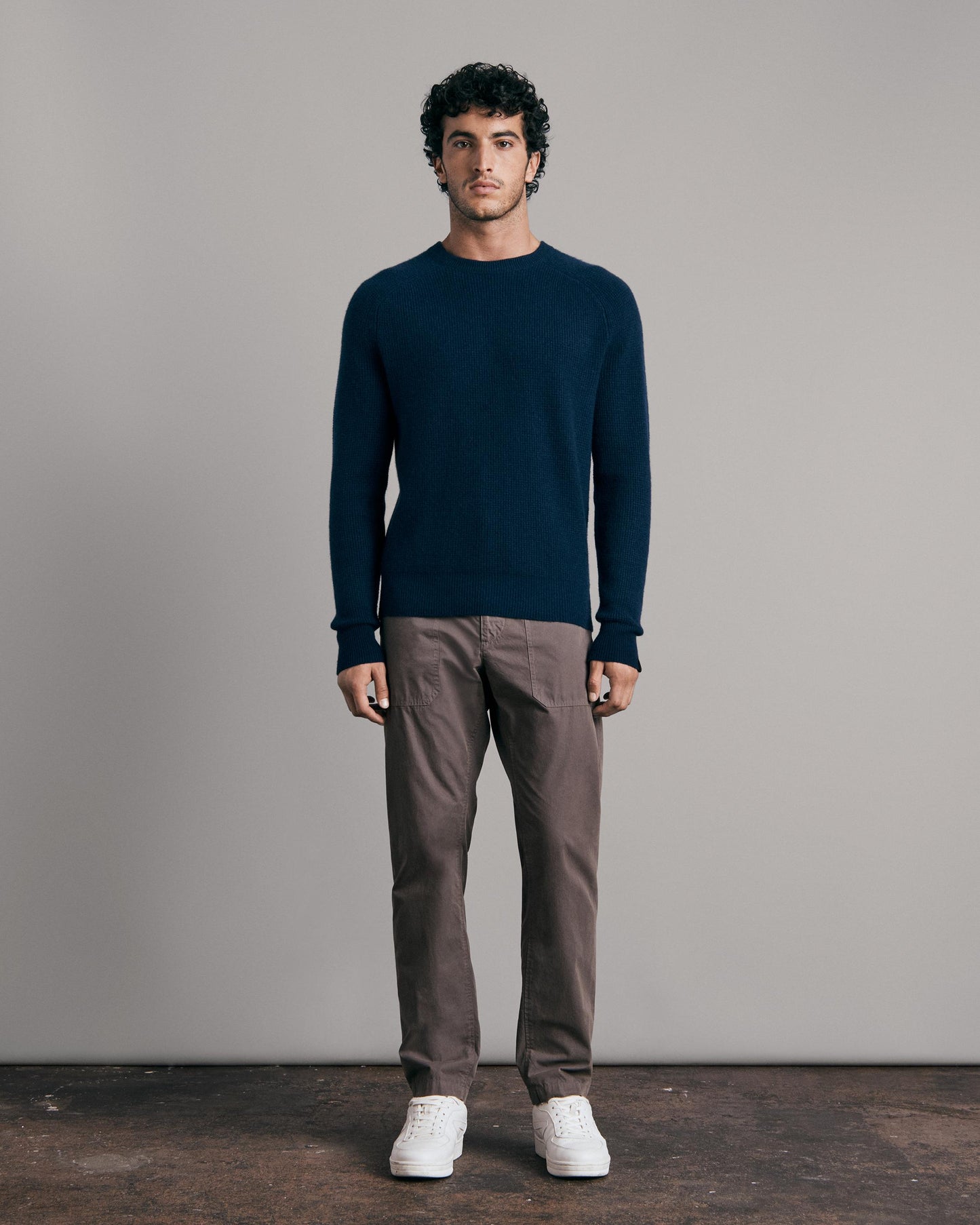 Rag & Bone Haldon Waffle Cashmere Crew