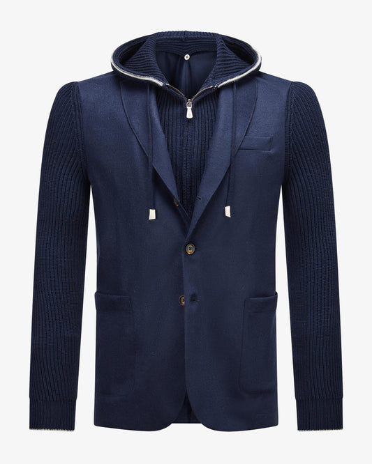 Eleventy Wool Jacket With Bib