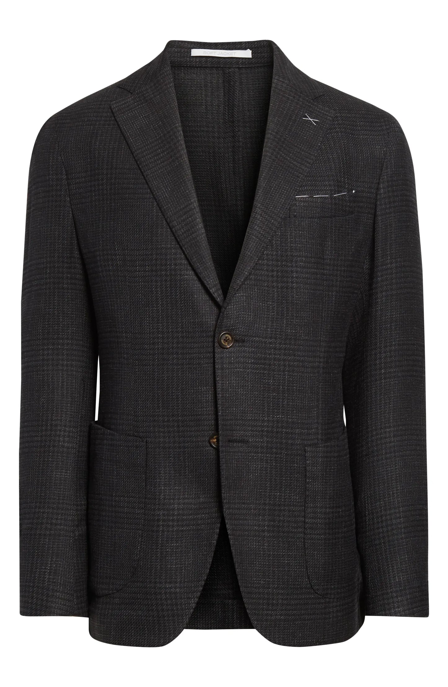 Eleventy Glen Plaid Wool Blend Blazer