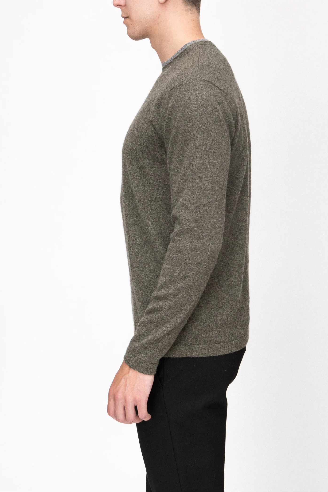 Kokun TS Double Collar Crew Neck Sweater