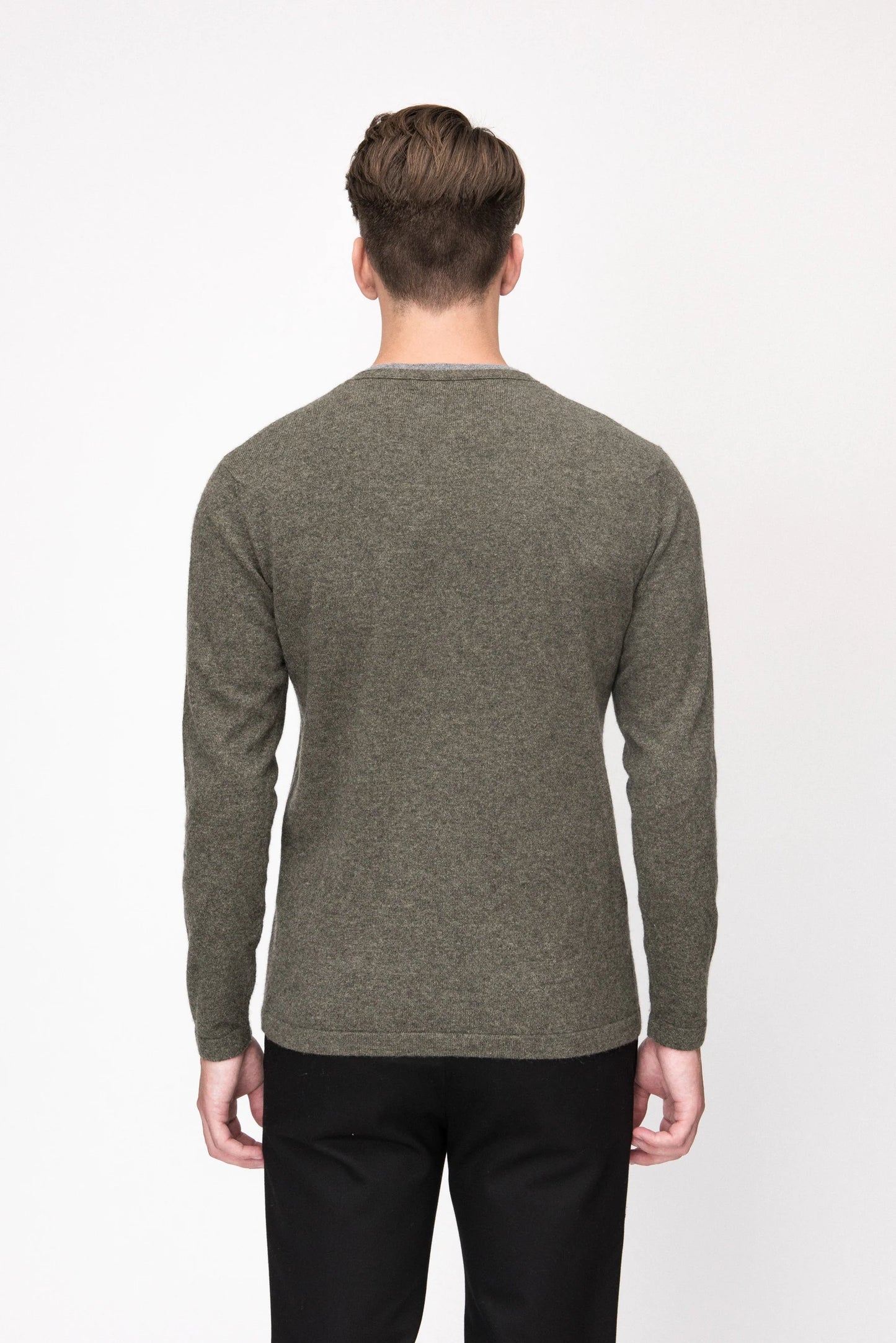 Kokun TS Double Collar Crew Neck Sweater