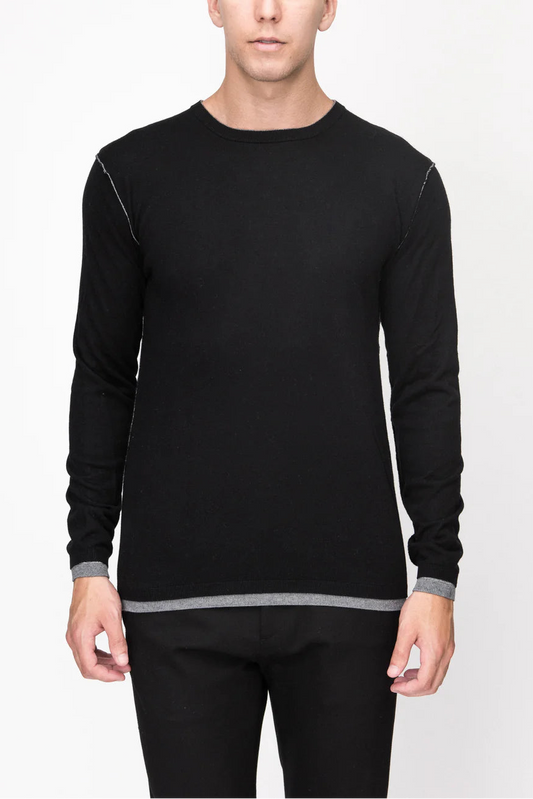 Kokun Ts Two Layer Crew Neck Sweater