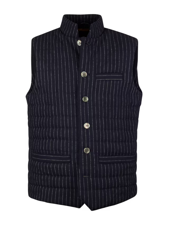 Stenstroms Wool Blend Pinstripe Vest