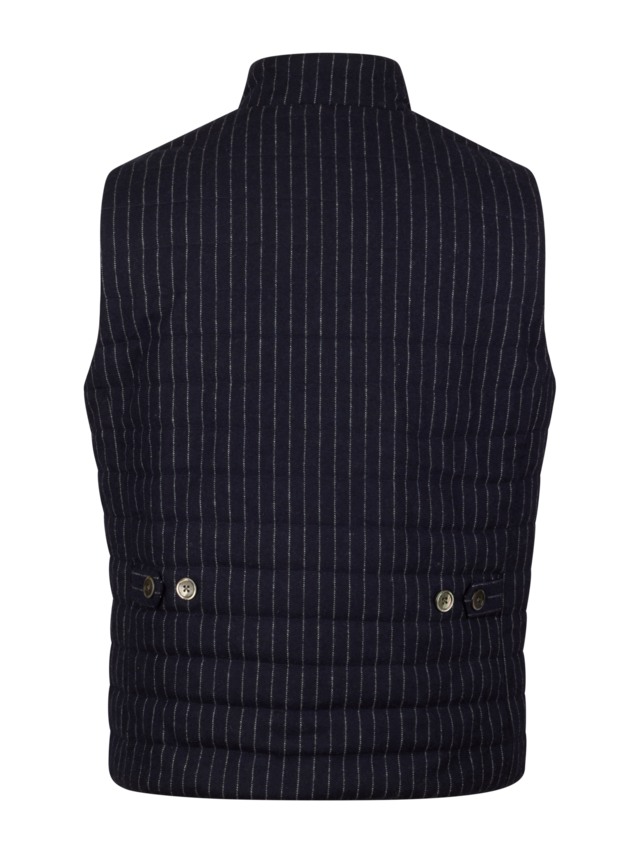 Stenstroms Wool Blend Pinstripe Vest