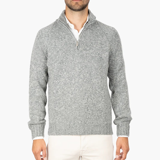 Gran Sasso Mock Neck Half Zip Sweater