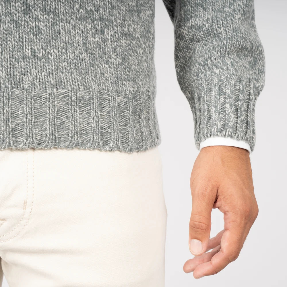 Gran Sasso Mock Neck Half Zip Sweater
