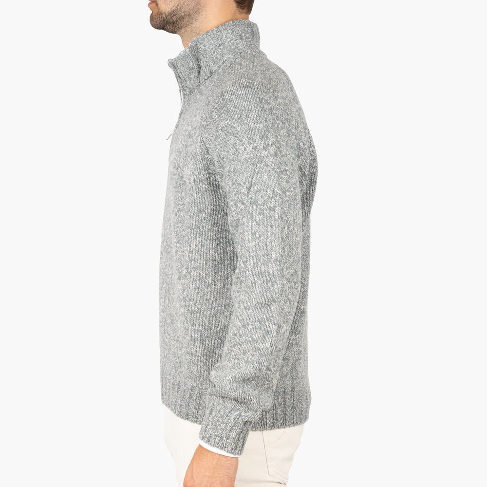 Gran Sasso Mock Neck Half Zip Sweater