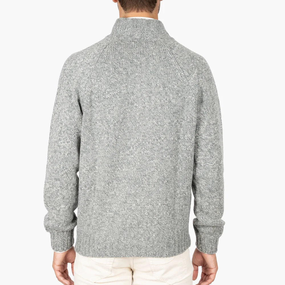 Gran Sasso Mock Neck Half Zip Sweater