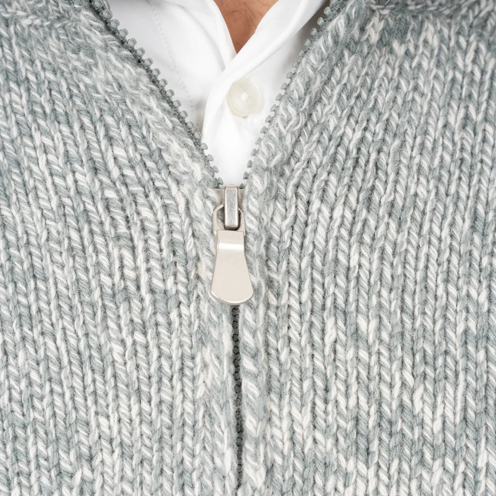 Gran Sasso Mock Neck Half Zip Sweater