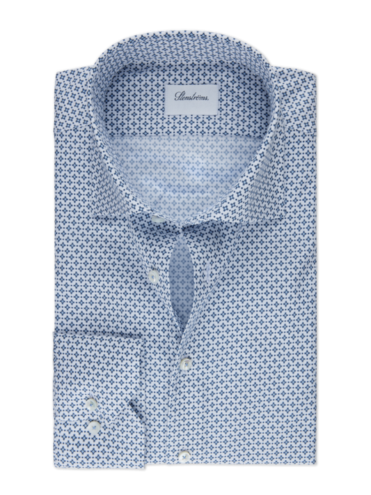 Stenstroms White Patterned Twill Shirt