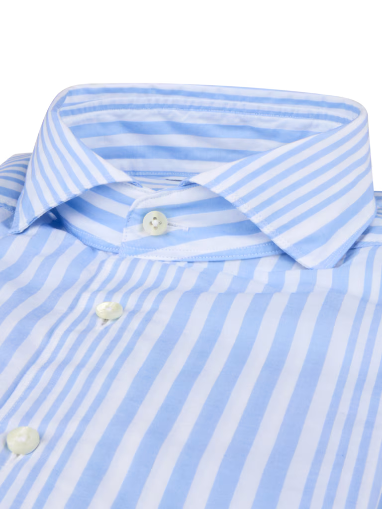 Stenstroms Cotton Striped Poplin Shirt