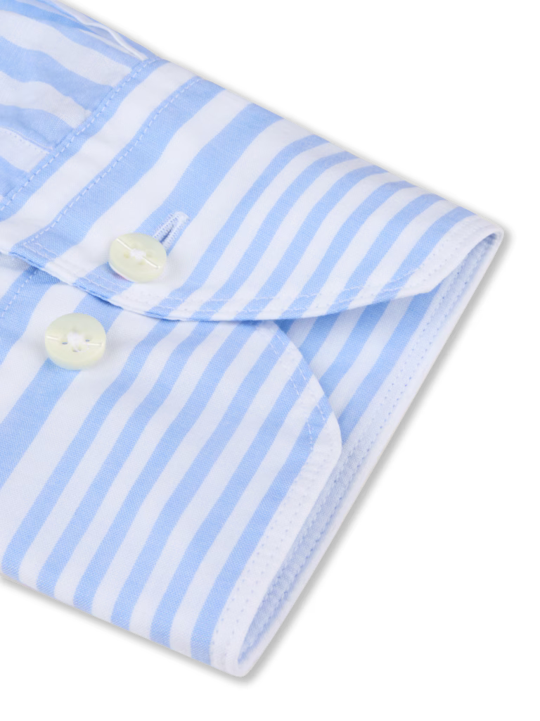 Stenstroms Cotton Striped Poplin Shirt