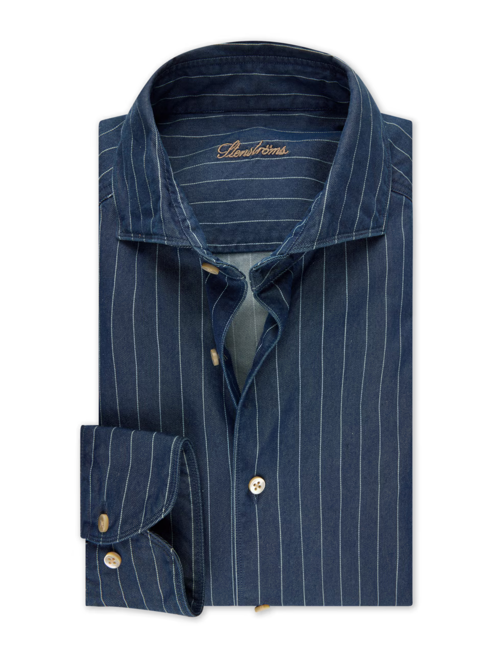Stenstroms Regular Fit Denim Stripe Shirt