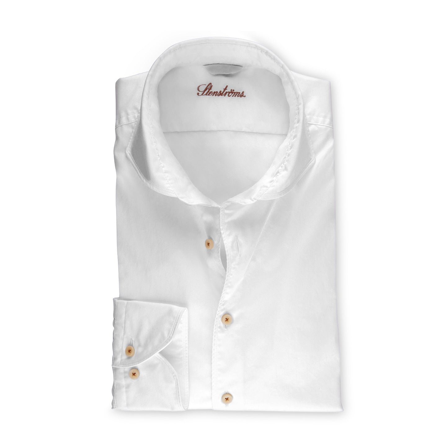Stenstroms Casual White Twill Shirt