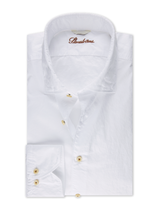 Stenstroms Casual White Poplin Shirt
