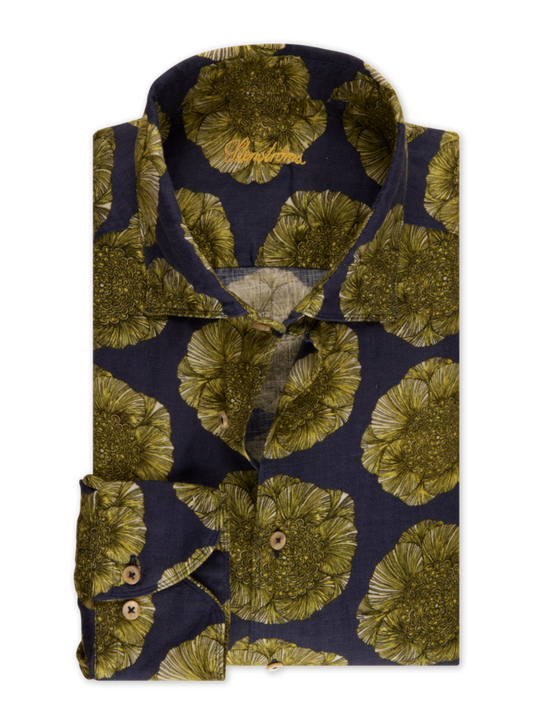 Stenstroms Blue Floral Linen Shirt