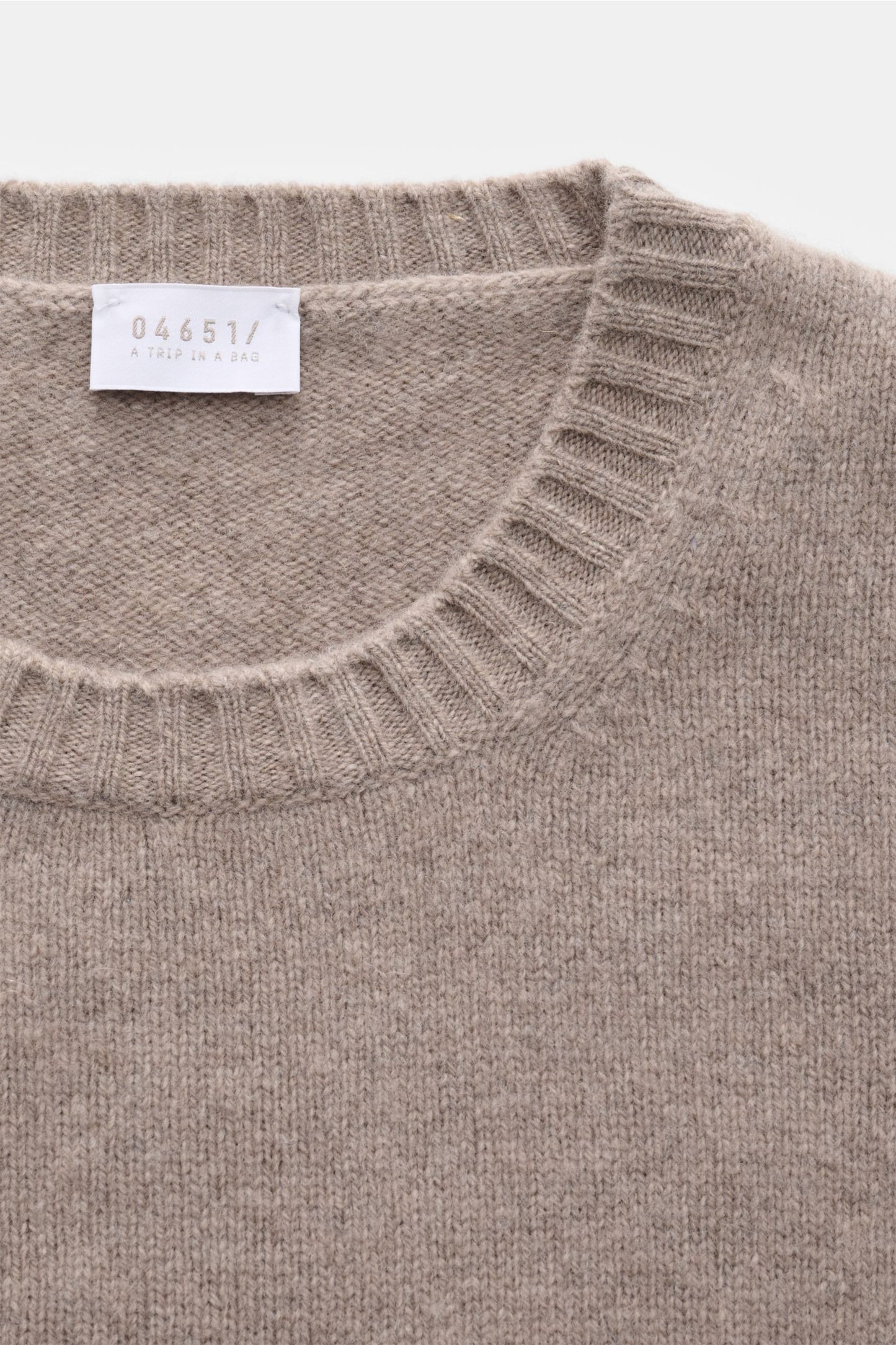 A Trip In A Bag Wool/Cashmere Pocket Crew Sweater
